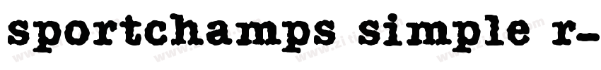 sportchamps simple r字体转换